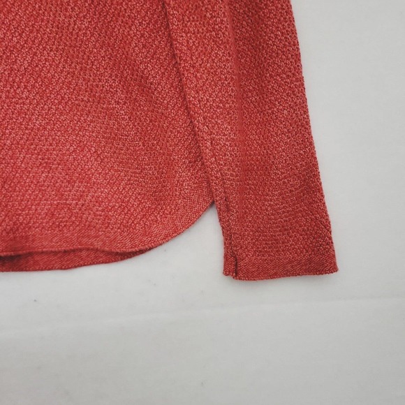 J Jill Orange Knit Cotton Acrylic Sweater Textured Boat Neck Womens Plus 1X - Picture 6 of 9